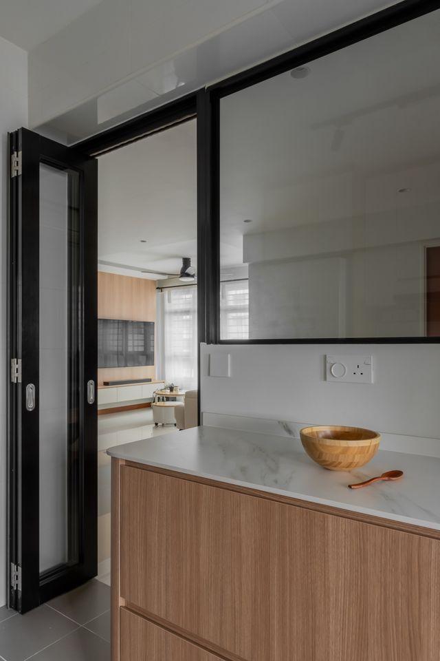 Contemporary Kitchen with Kitchen Window and Kitchen Cabinets