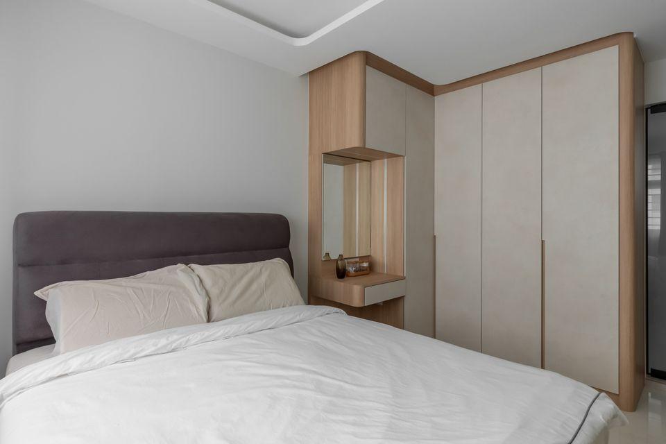 Contemporary Bedroom with Wardrobe and Bedroom Dresser