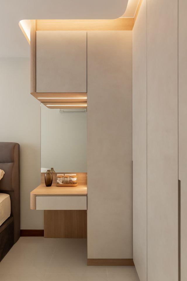 Contemporary Bedroom with Wardrobe and Bedroom Dresser