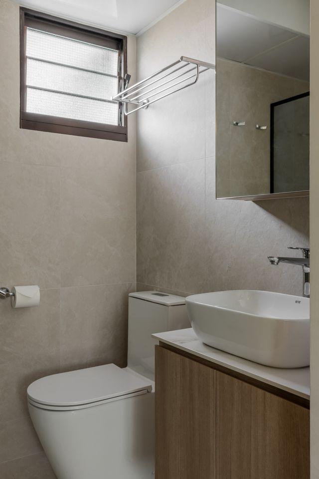 Contemporary Bathroom with Mirror and Bathroom Mirrors