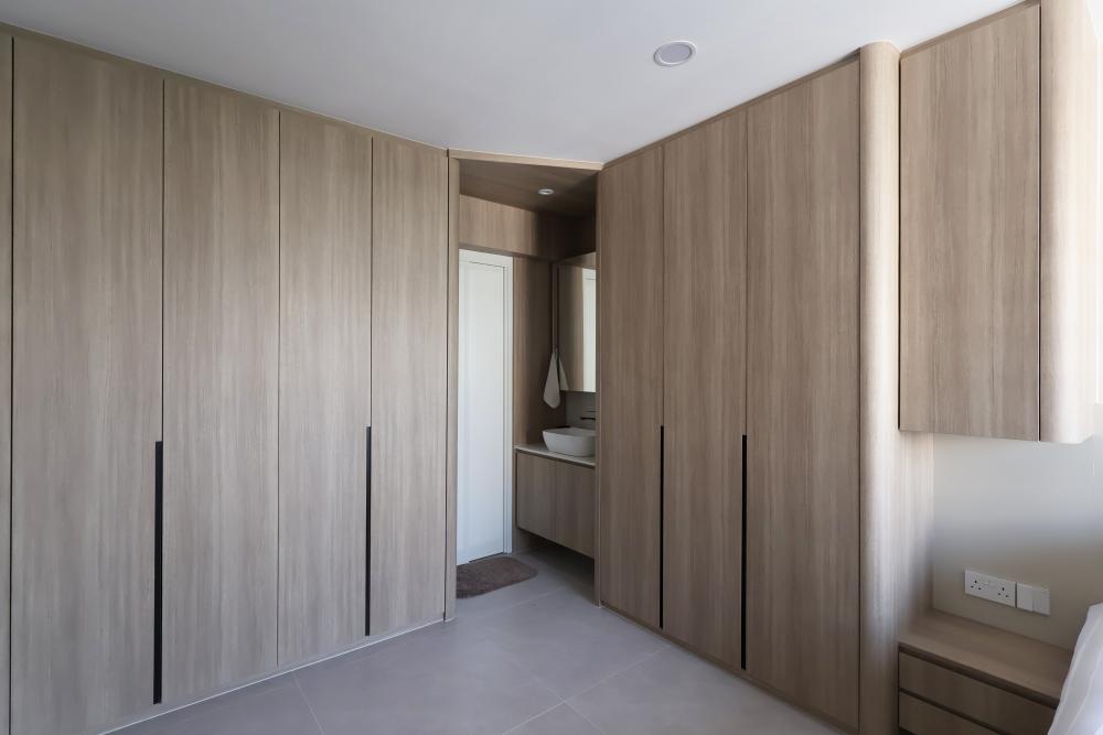 Contemporary Bedroom with Ceiling Light and Wardrobe