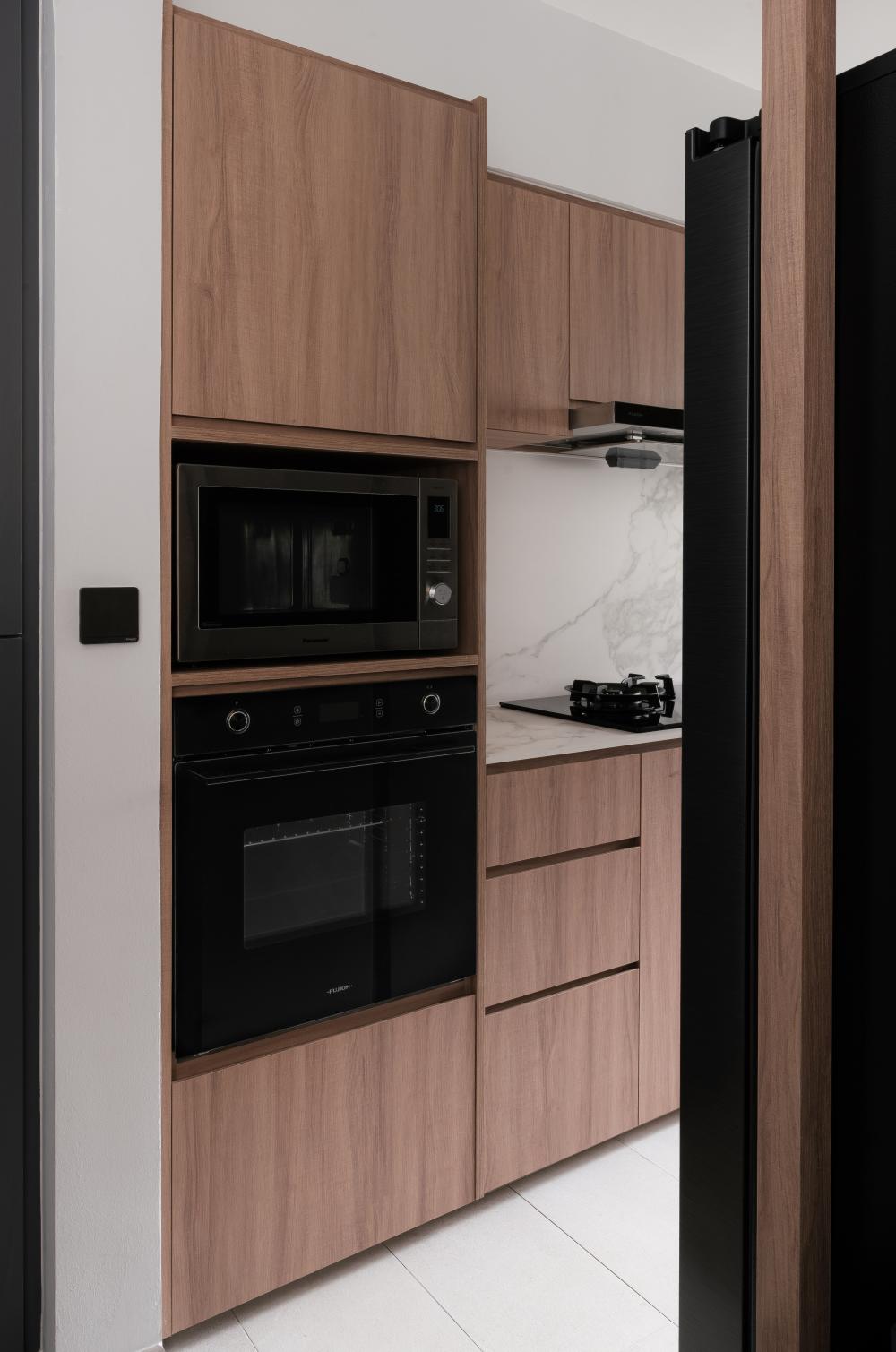 Vintage Kitchen with Marble Floor and Kitchen Accessories