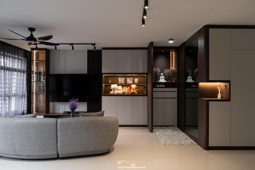 Modern Living Room with Sofa and TV