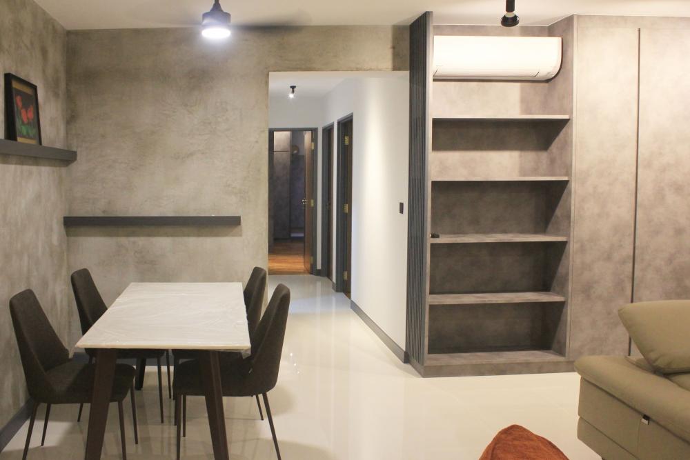 Modern Dining Room with Downlights and Dining Table