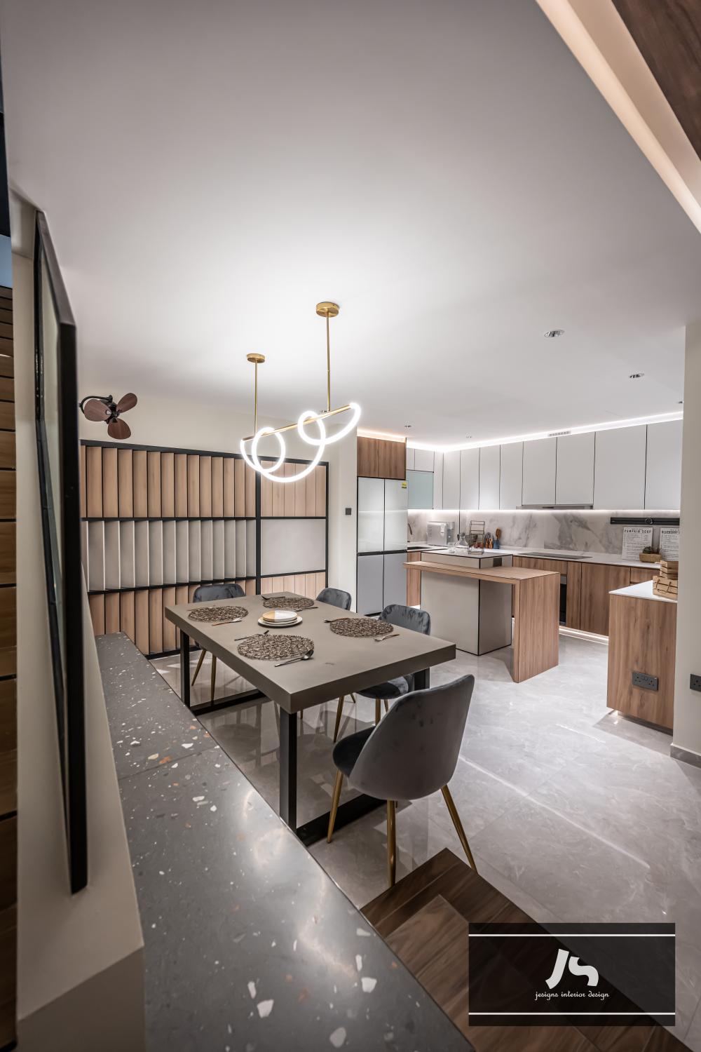 Modern Dining Room with Dining Table and Dining Chairs