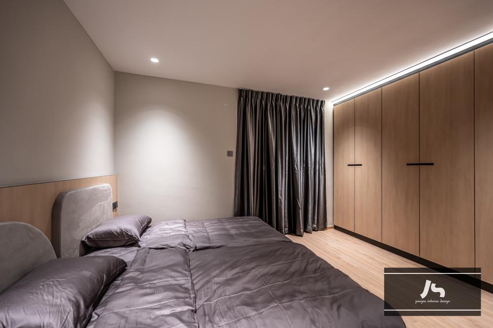 Modern Bedroom with Cove Lighting and Wardrobe