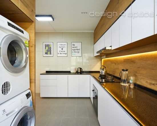 Contemporary Kitchen with Kitchen Window and Kitchen Island
