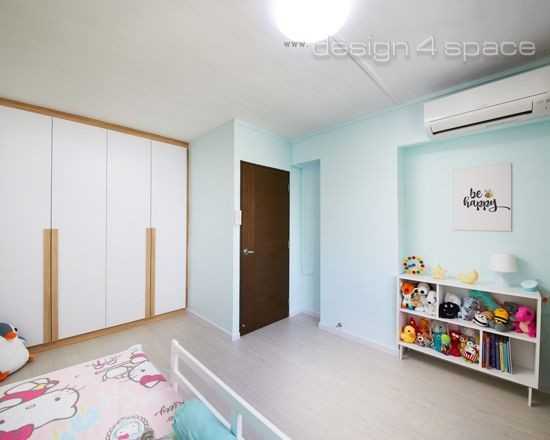 Contemporary Bedroom with Drop Light and Ceiling Light