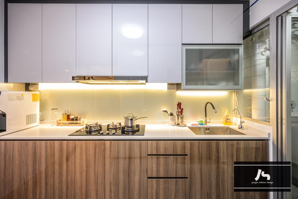 Modern Kitchen with Countertop and Cupboard