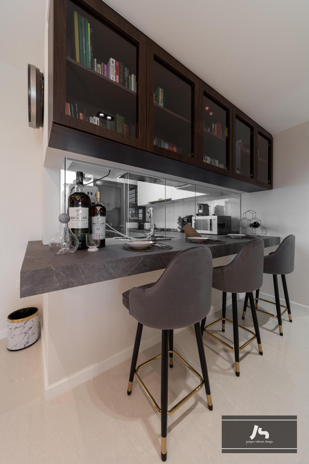 Modern Kitchen with Cupboard and Open Kitchen