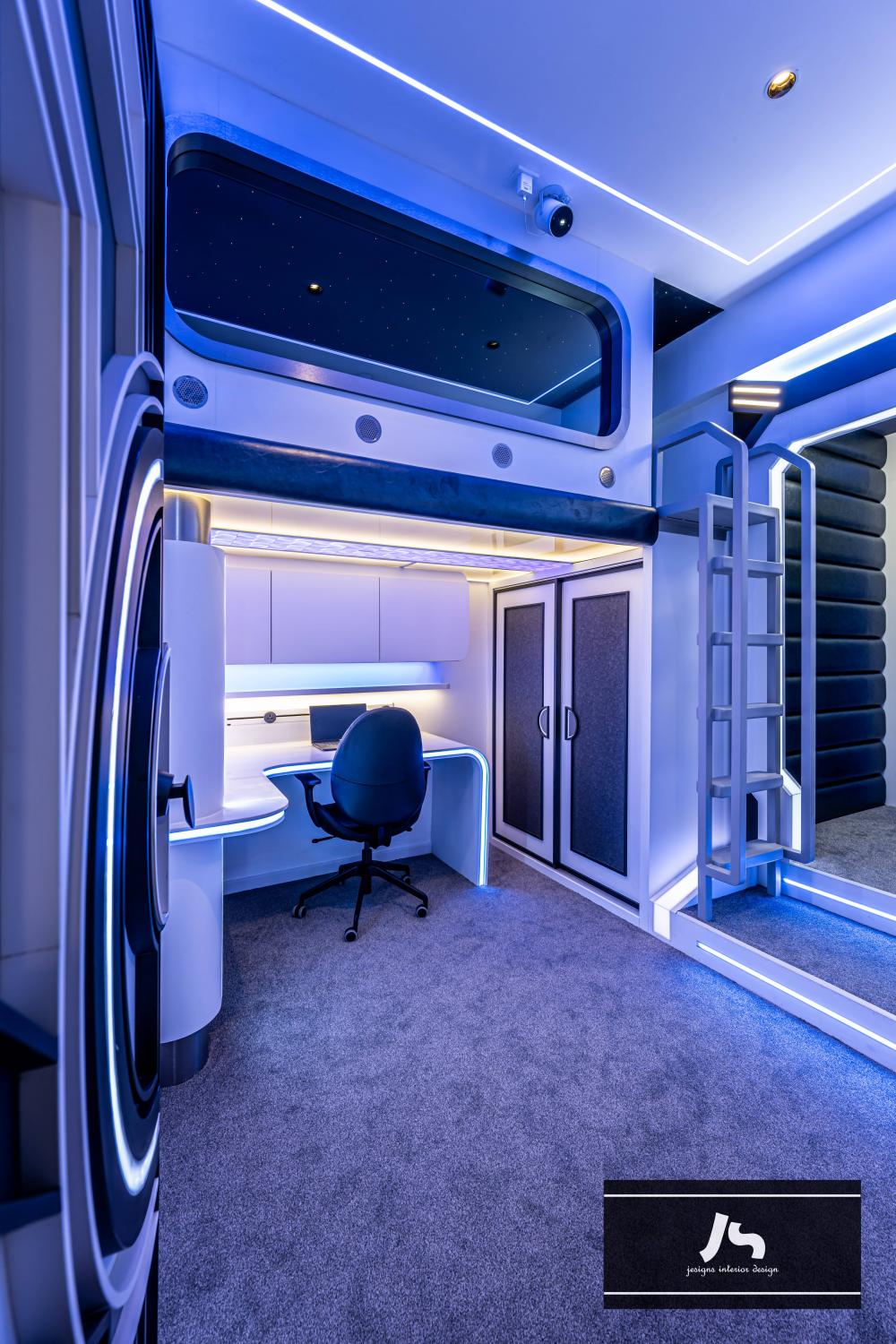 Eclectic Kids Room with Built-in Bed and Toys