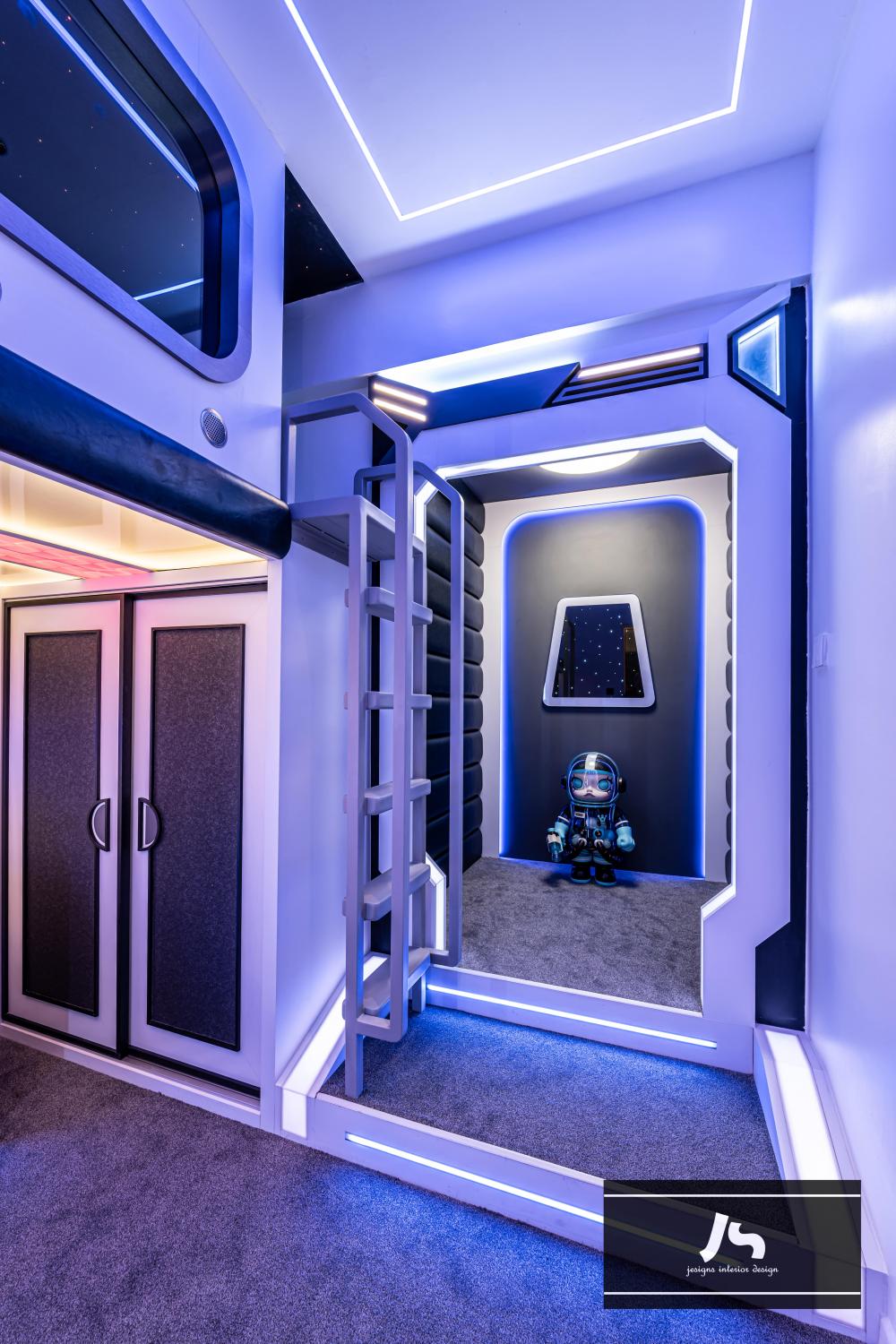 Eclectic Kids Room with Built-in Bed and Toys