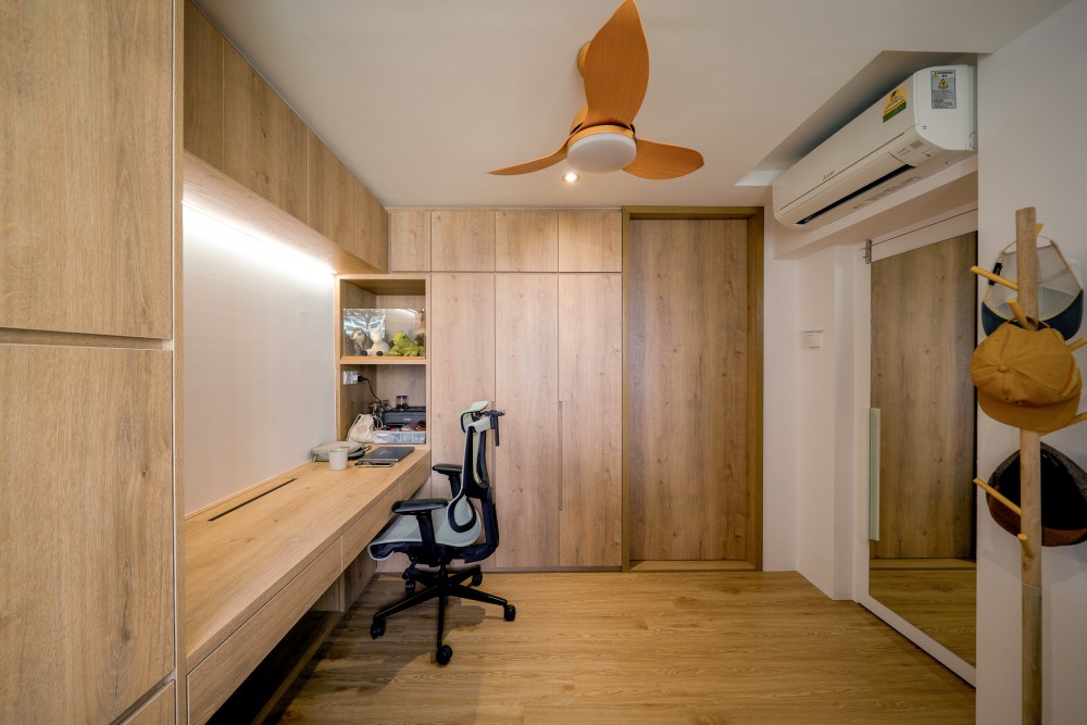 Scandinavian Home Office with Desk and Desk Chairs