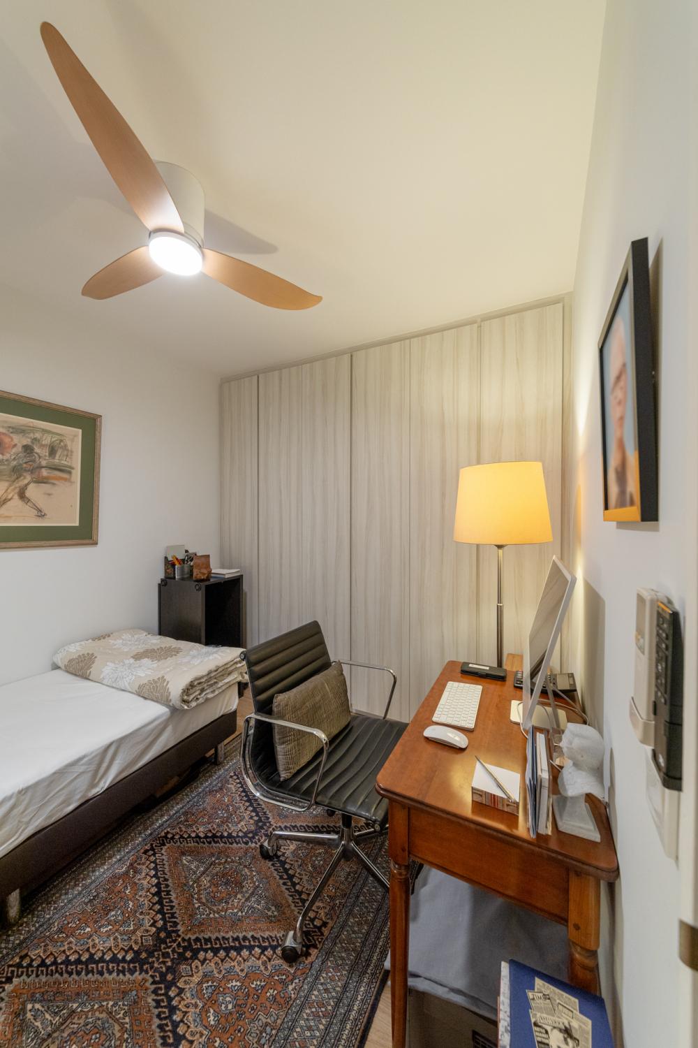 Transitional Bedroom with Vinyl Flooring and Wardrobe