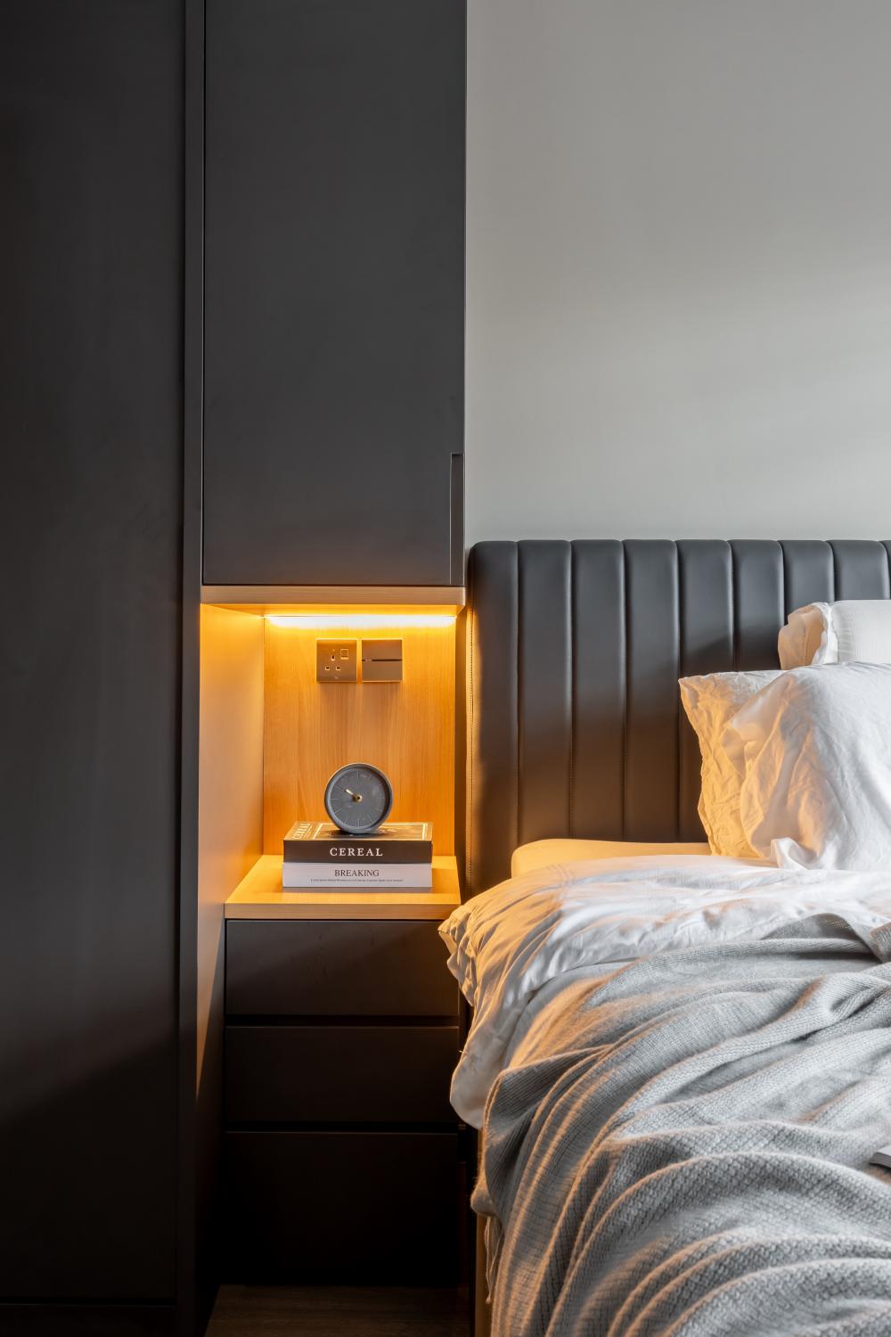 Contemporary Bedroom with Wardrobe and Sliding Wardrobe
