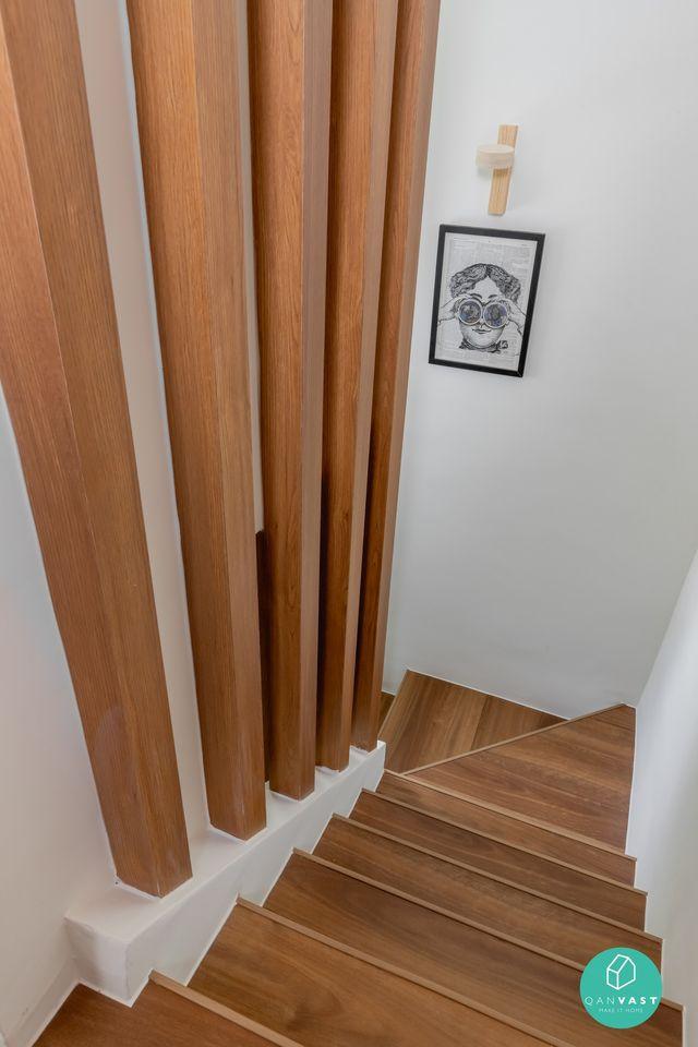 Transitional Foyer with Artwork and Planters