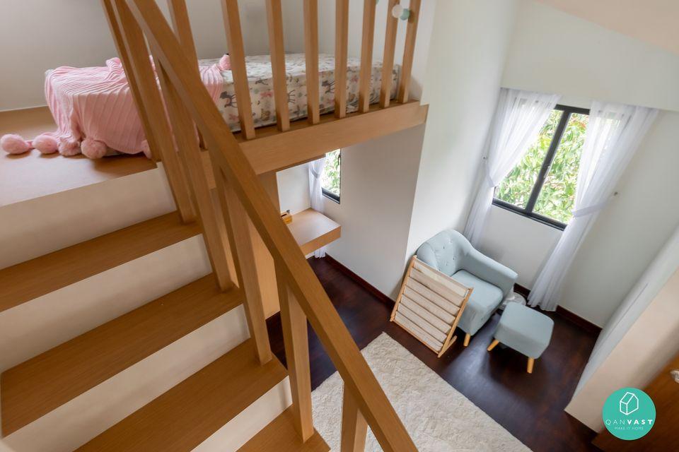 Transitional Bedroom with Children's Beds and Bed