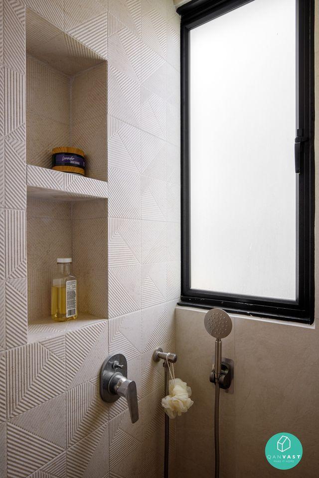 Transitional Bathroom with Showers and Power Shower