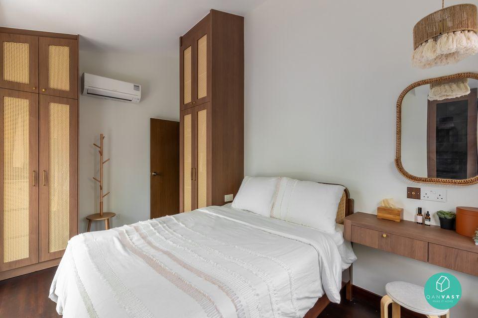 Transitional Bedroom with Wardrobe and Bedroom Dresser