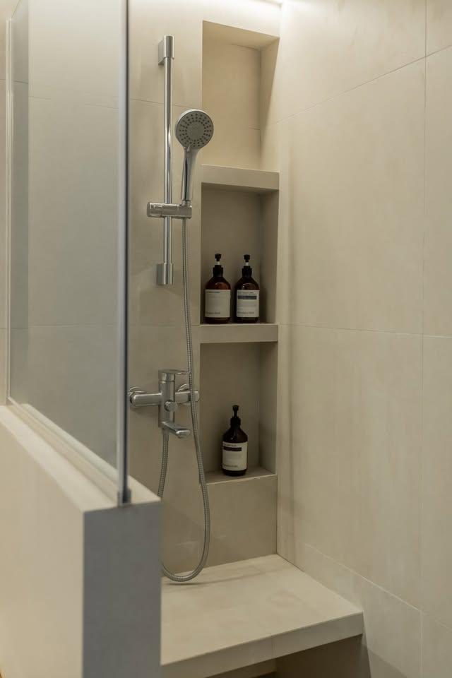 Contemporary Bathroom with Shower Screen and Showers