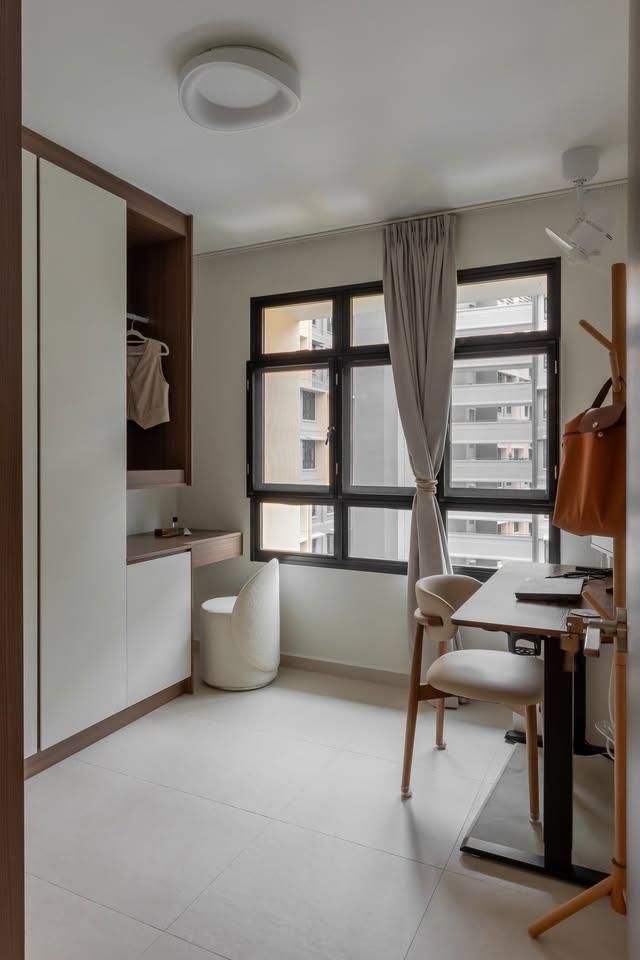Contemporary Bedroom with Ceiling Light and Wardrobe