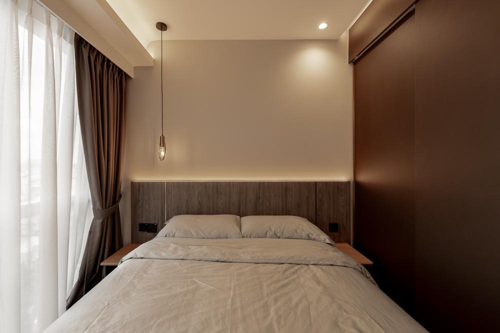 Modern Bedroom with Cove Lighting and Wardrobe