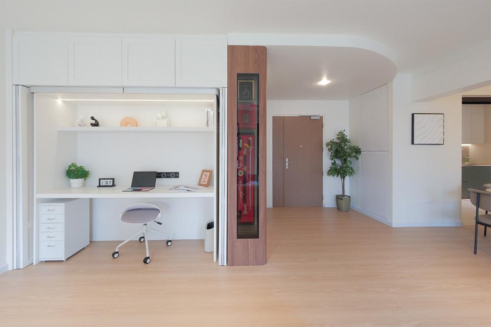 Contemporary Study with Drop Light and Downlights
