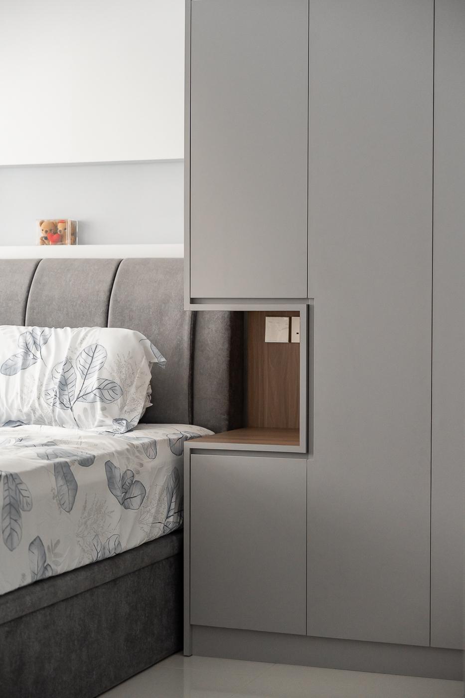 Modern Bedroom with Wardrobe and Closet