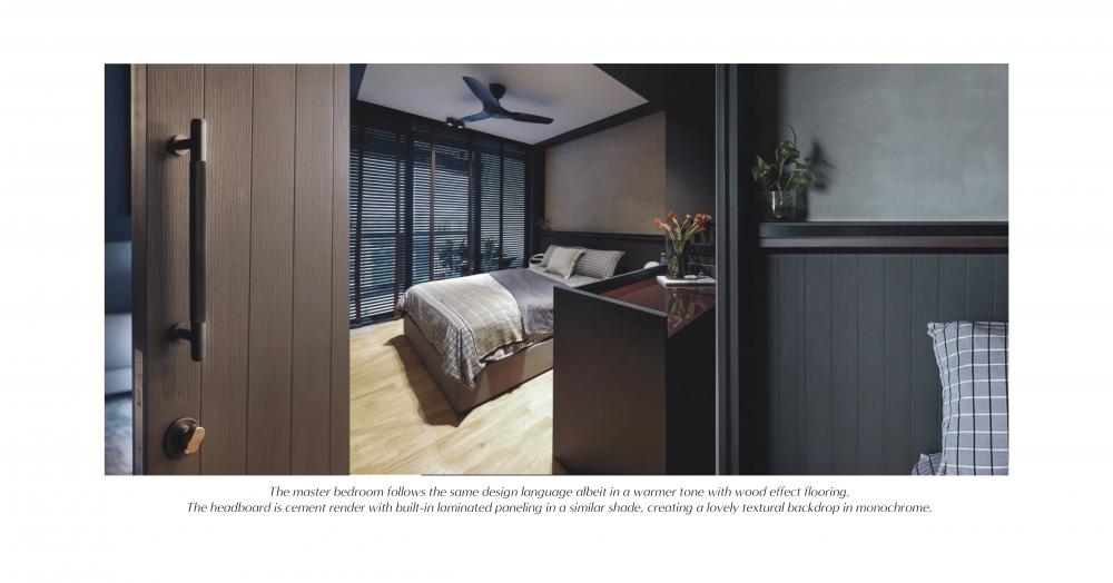 Modern Bedroom with Vinyl Flooring and Wardrobe