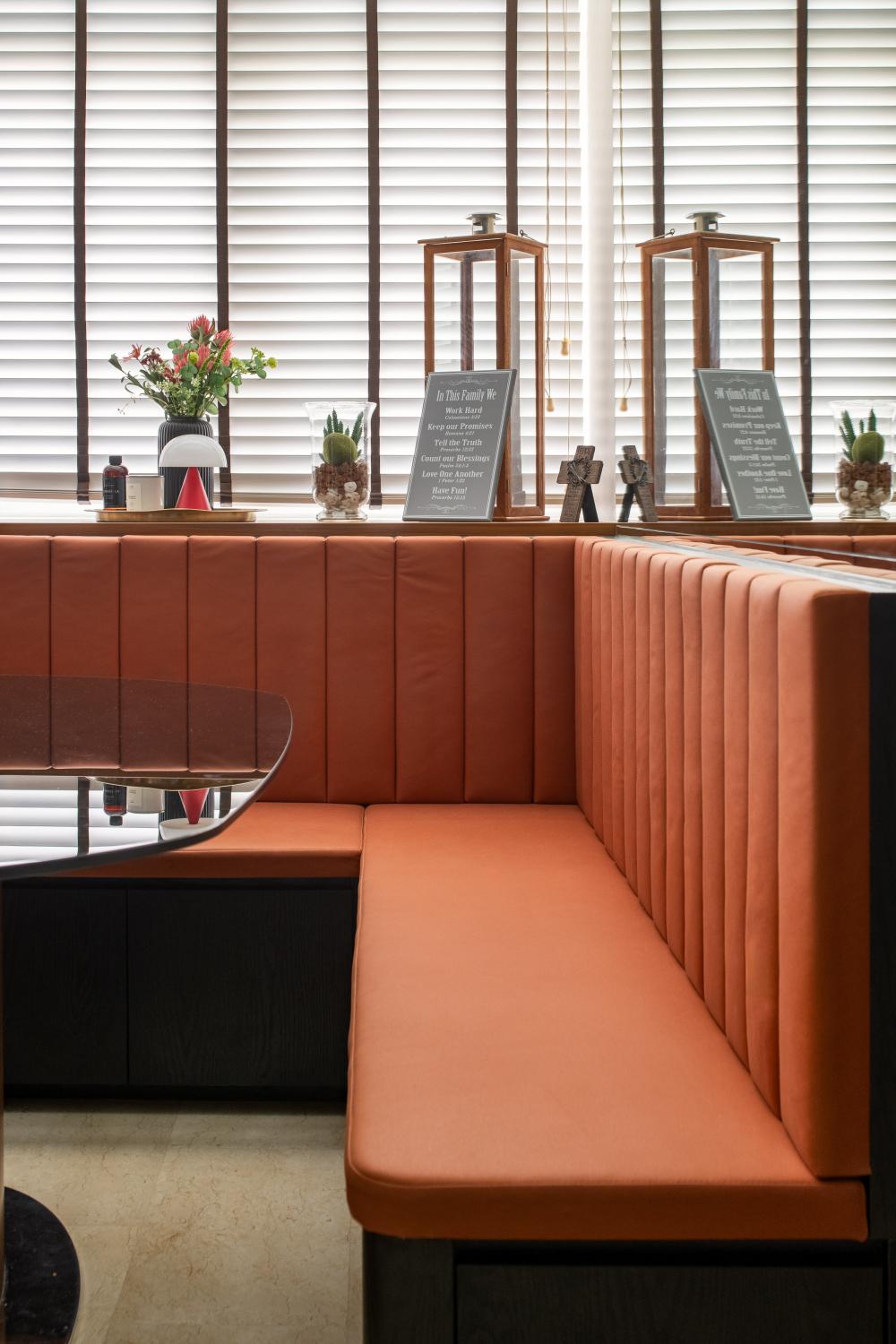 Eclectic Dining Room with Dining Table and Seating Bench