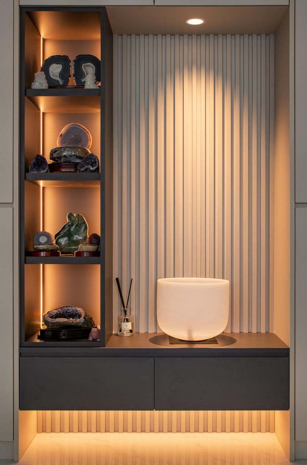 Contemporary Entryway with Seating Bench and Small Storage