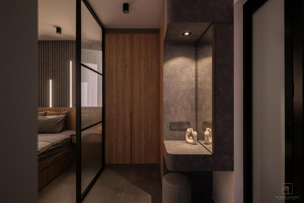 Contemporary Bedroom with Wardrobe and Built-in Bed
