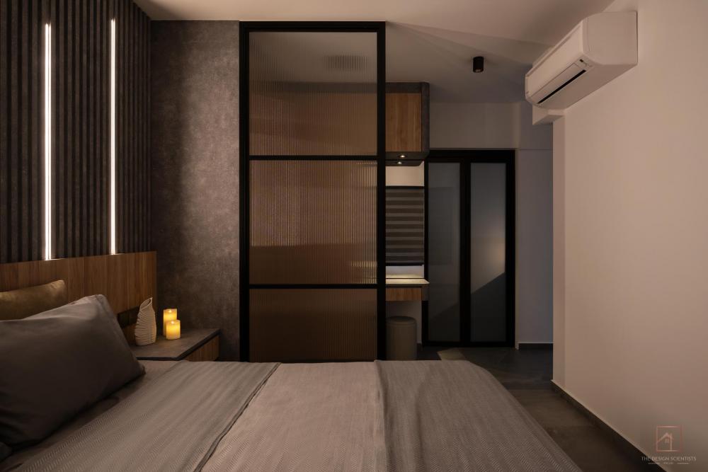 Contemporary Bedroom with Wardrobe and Built-in Bed