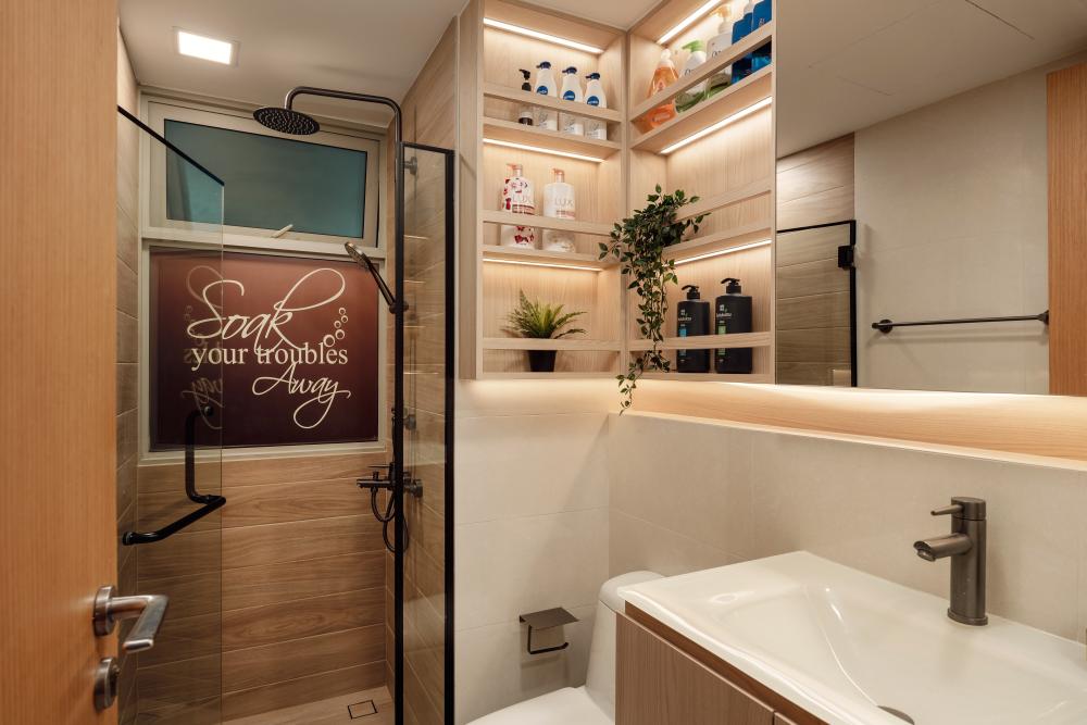 Contemporary Bathroom with Bathroom Storage and Bathroom Accessories
