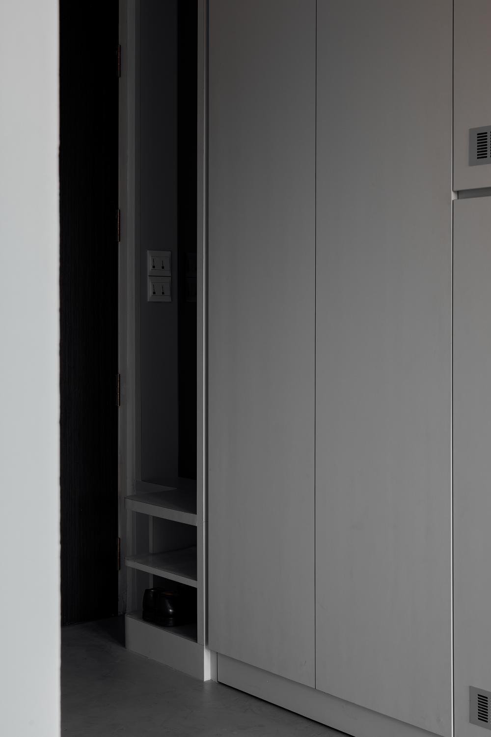 Industrial Bedroom with Wardrobe and Storage Cabinets