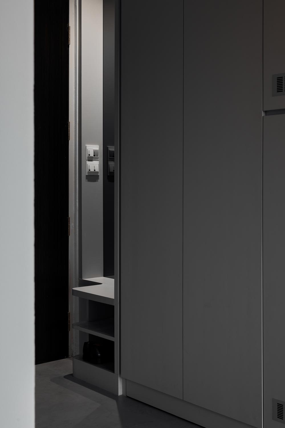 Industrial Bedroom with Wardrobe and Storage Cabinets