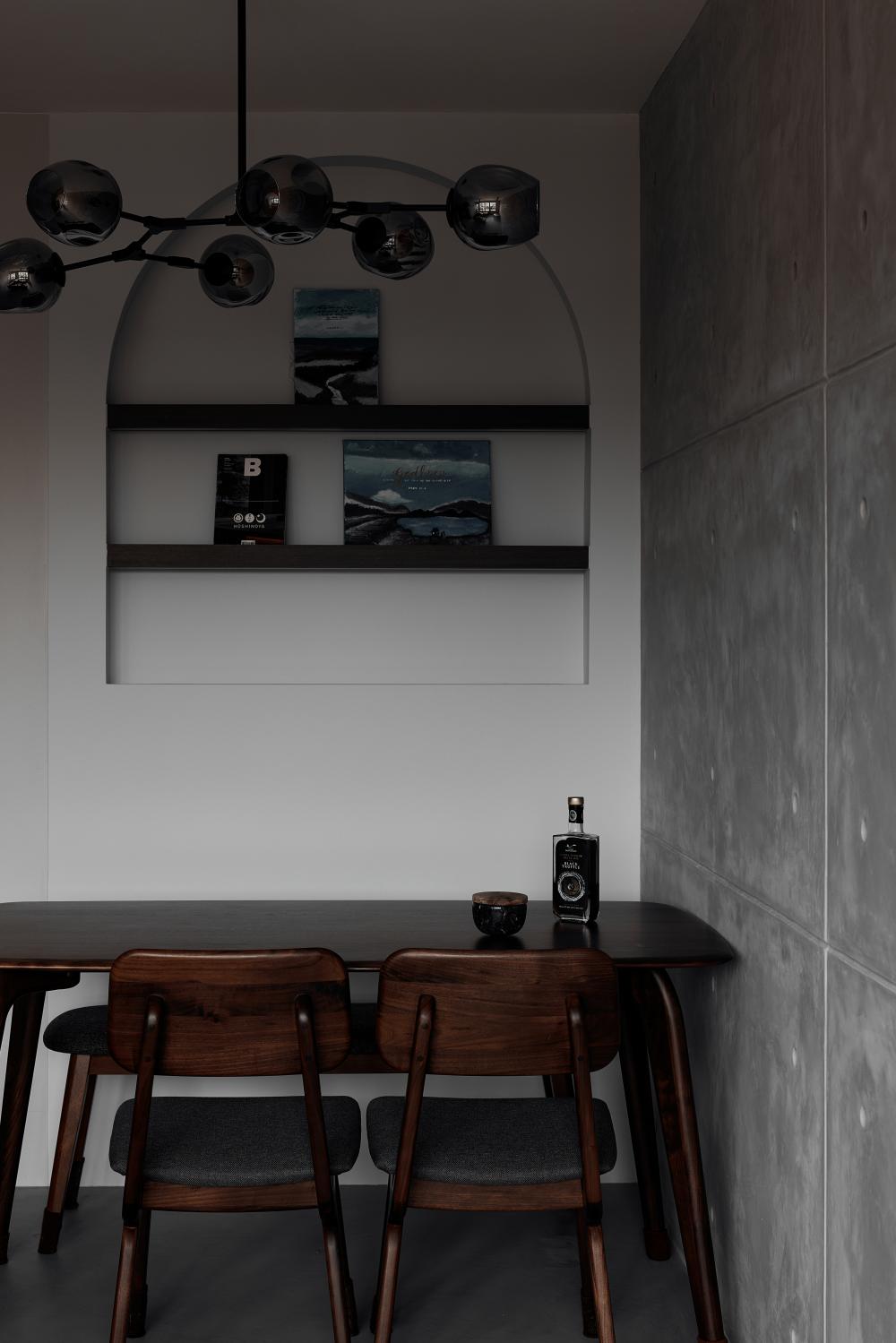 Industrial Dining Room with Drop Light and Drop Ceiling