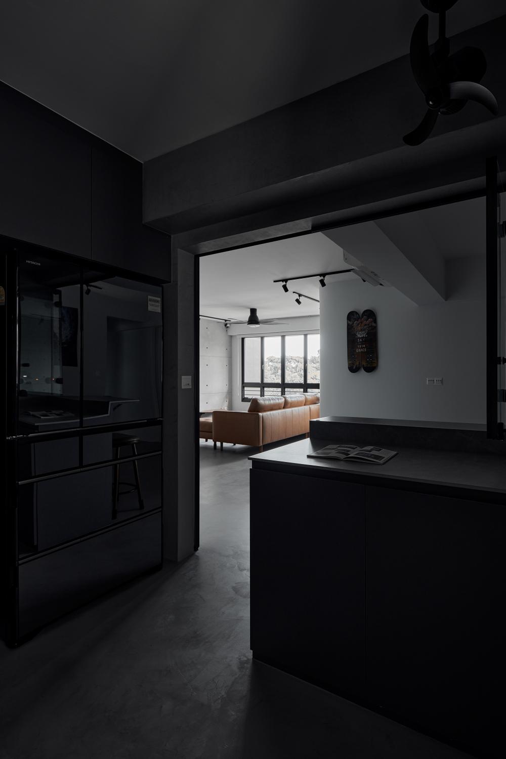 Industrial Kitchen with Kitchen Island and Open Kitchen