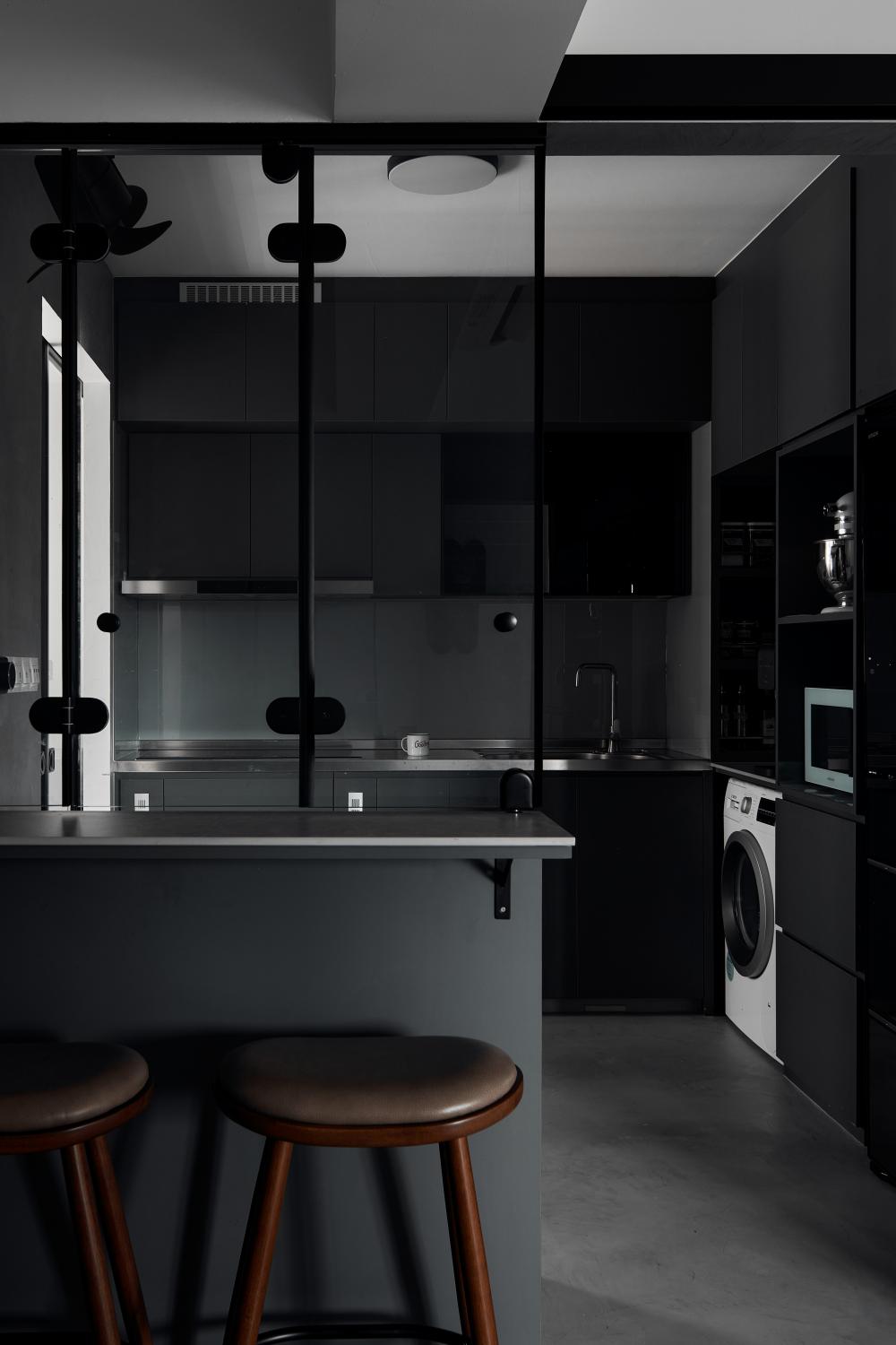 Industrial Kitchen with Countertop and Vanity Counter