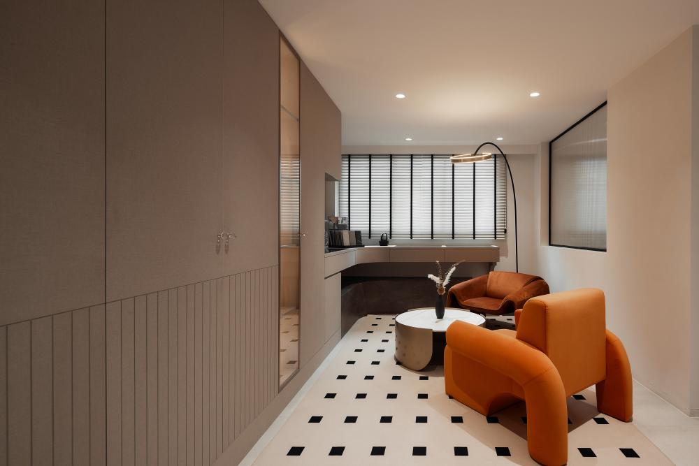 Modern Living Room with Coffee Table and Lighting
