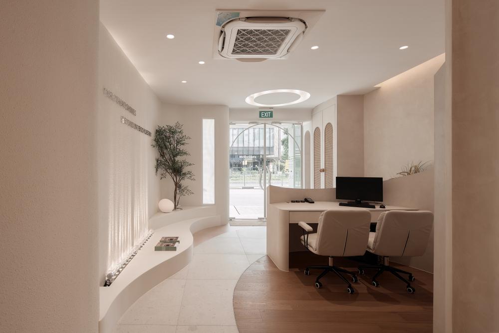 Modern Entryway with Seating Bench and Small Storage