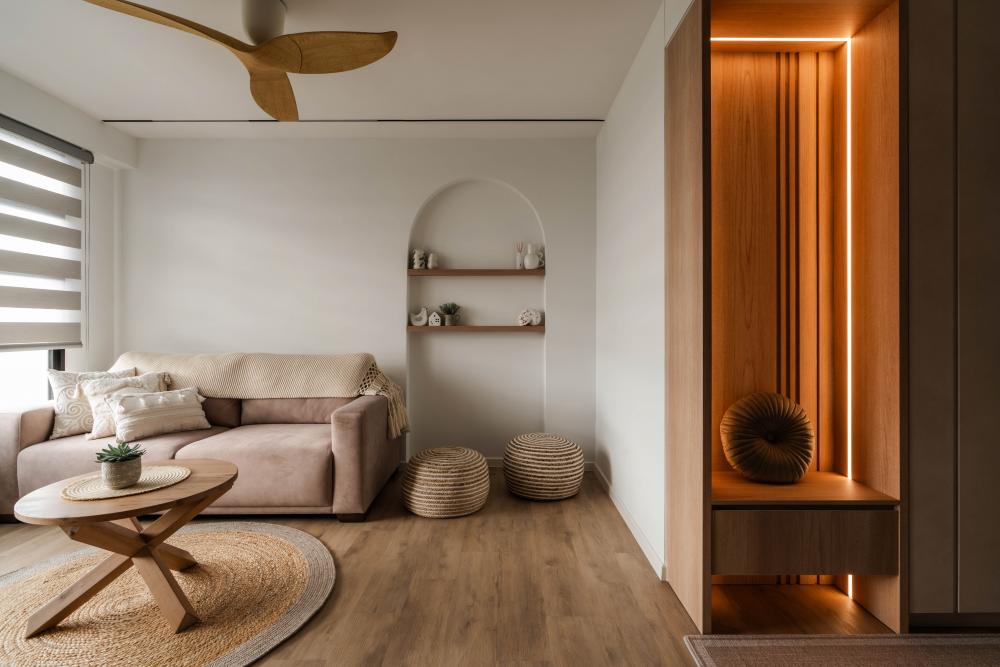 Scandinavian Living Room with Sofa and Coffee Table