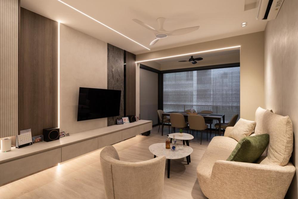 Modern Living Room with Sofa and Coffee Table