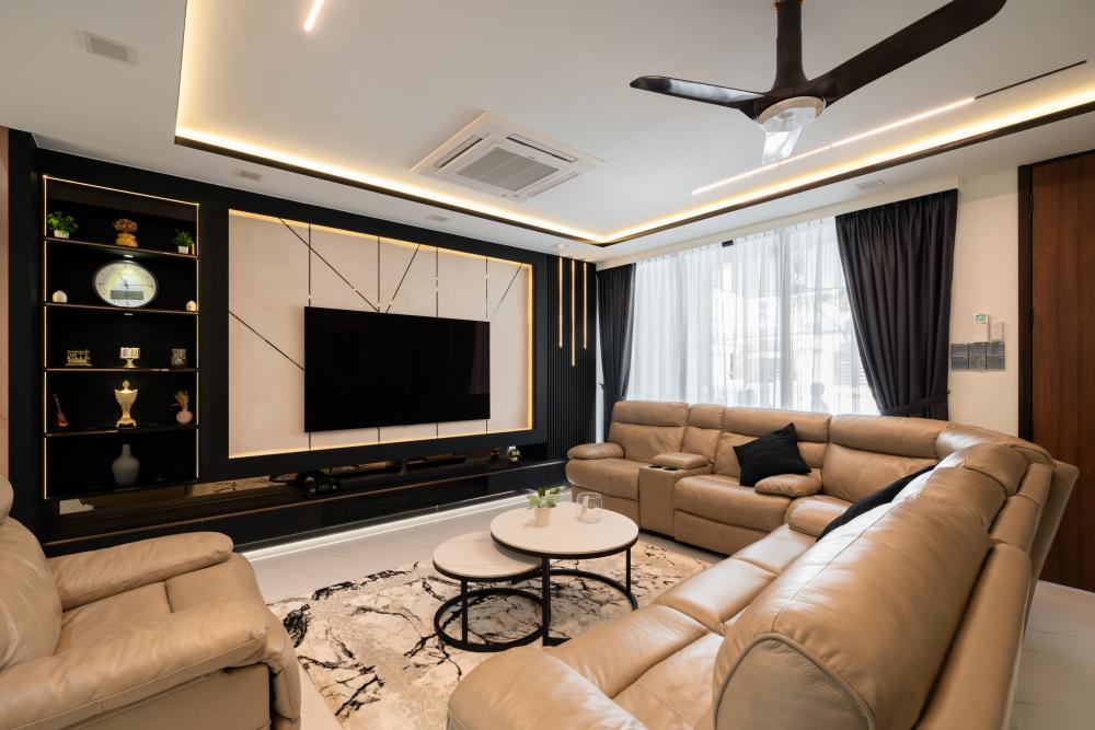 Modern Living Room with Sofa and Coffee Table