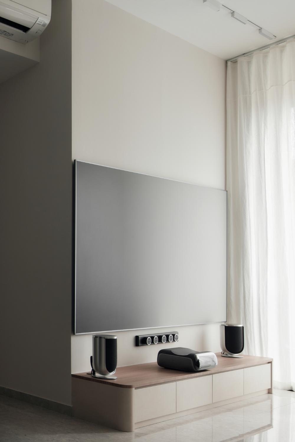 Minimalist Living Room with TV Console and TV