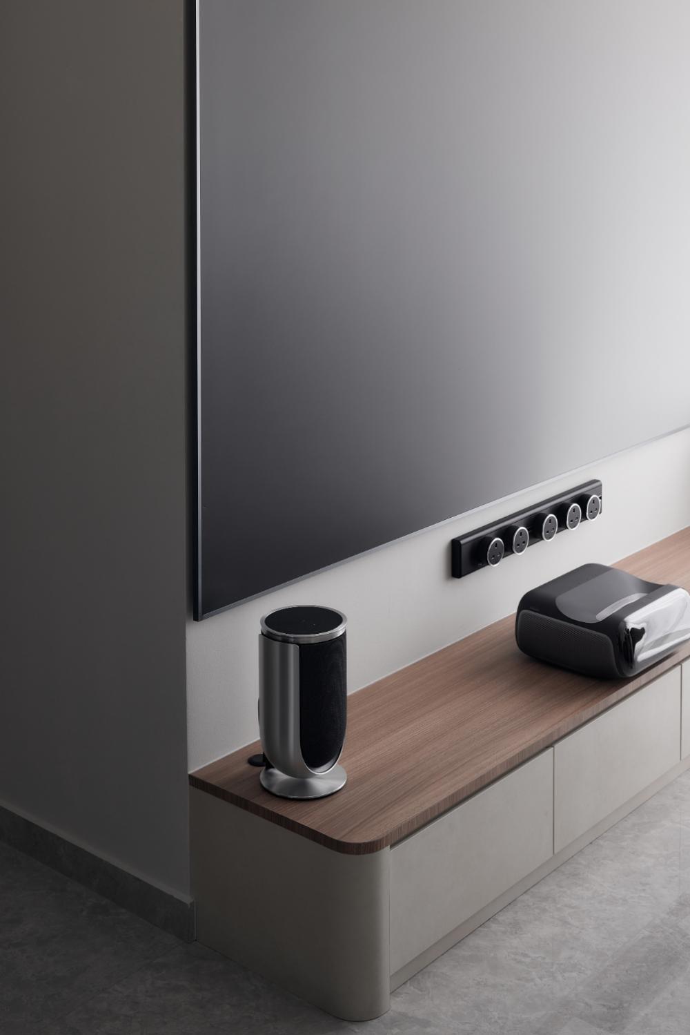 Minimalist Living Room with TV Console and Side Table