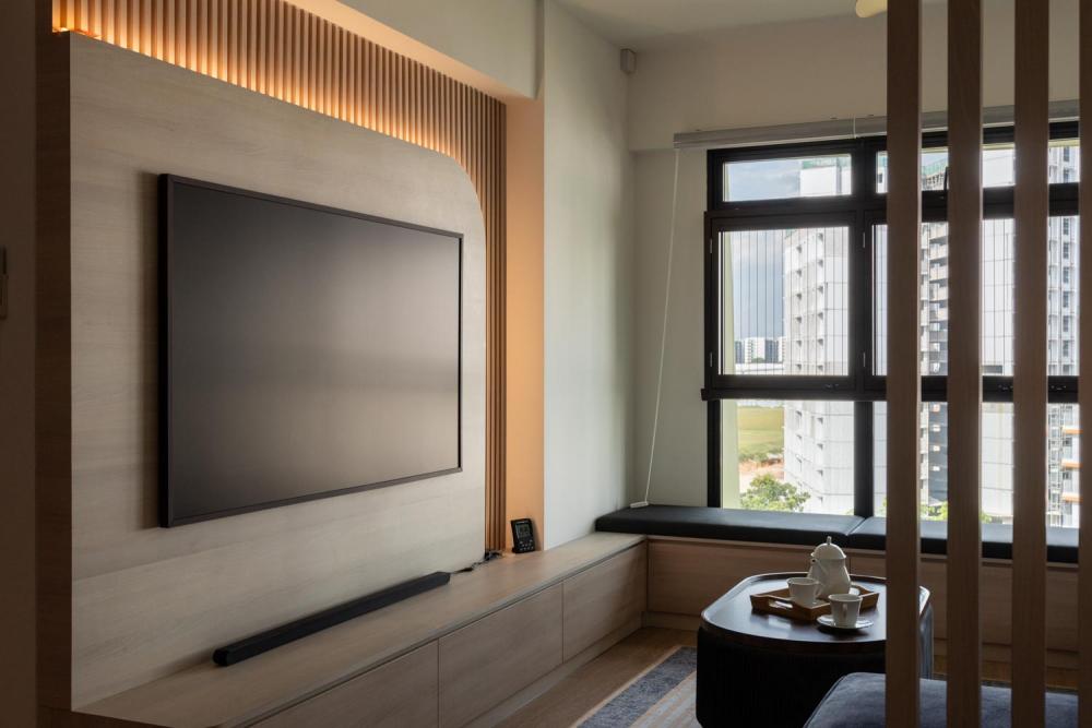 Minimalist Living Room with Sofa and Coffee Table