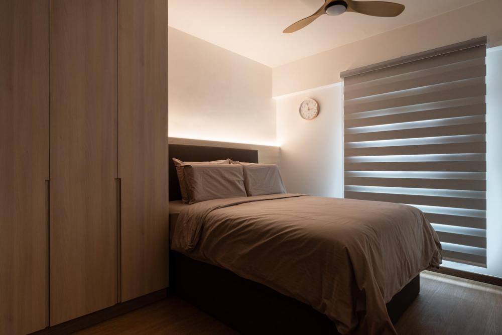 Minimalist Bedroom with Wardrobe and Sliding Wardrobe
