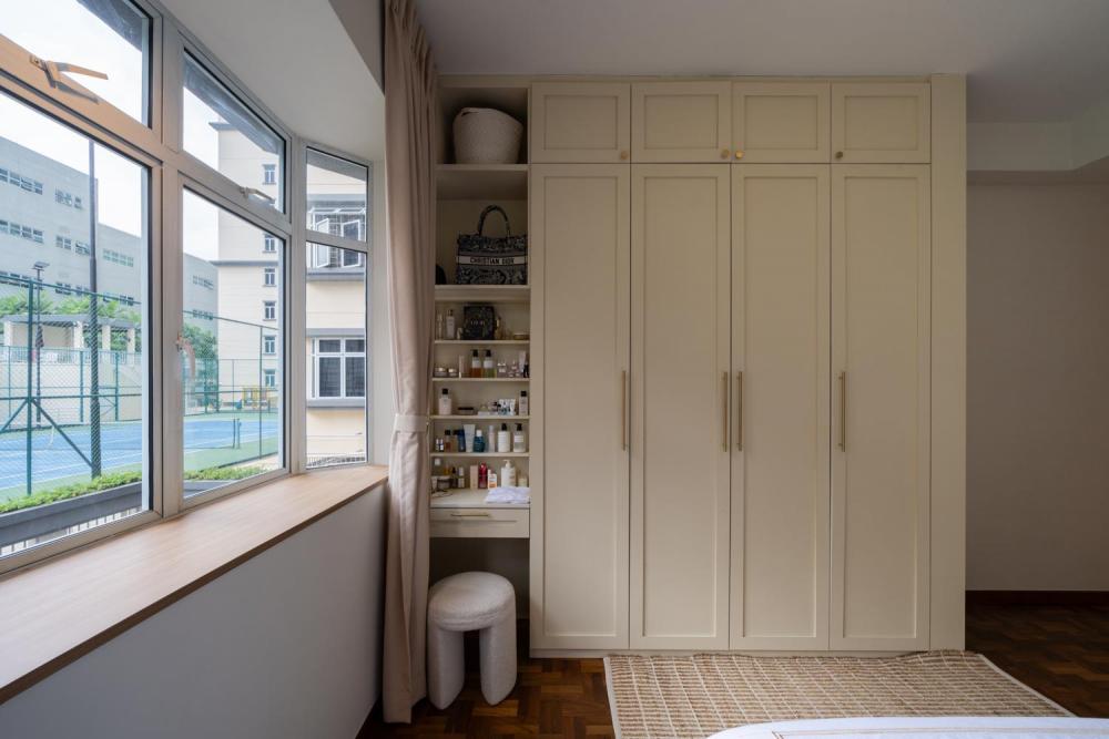 Contemporary Bedroom with Ceiling Light and Wardrobe