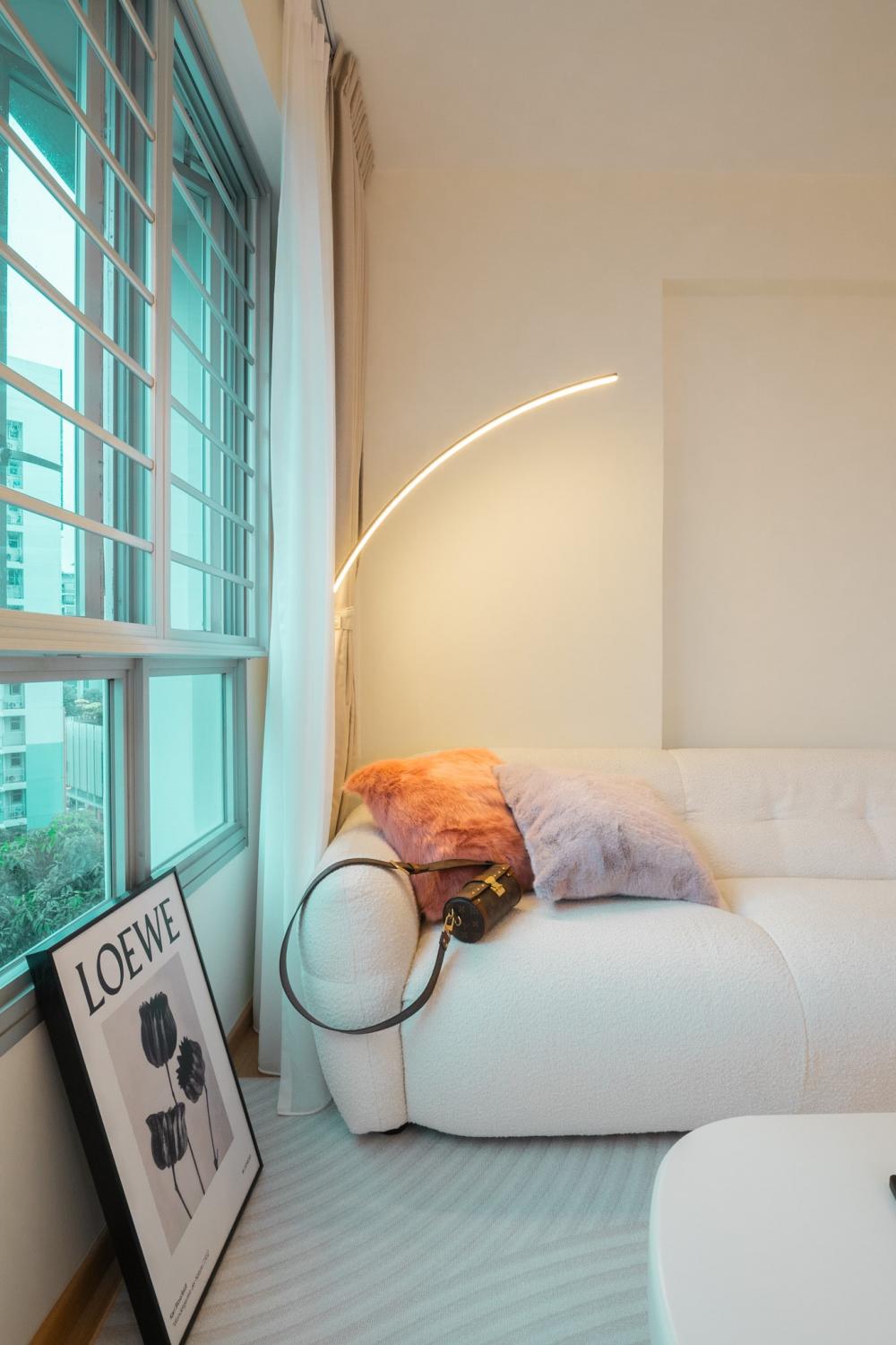 Minimalist Living Room with Sofa and Lighting